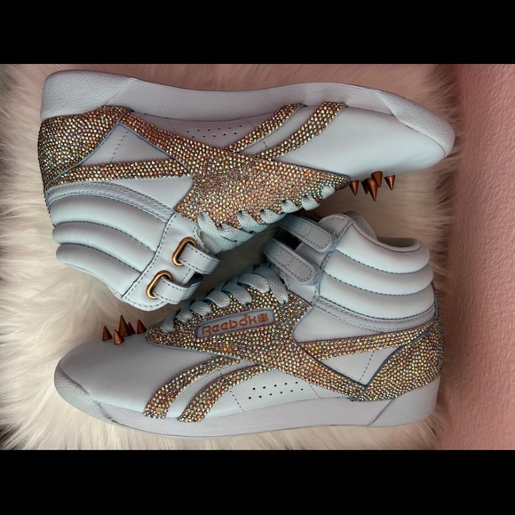 Custom Bling Cardi B Classic Freestyle Limited Edition Reebok size 8